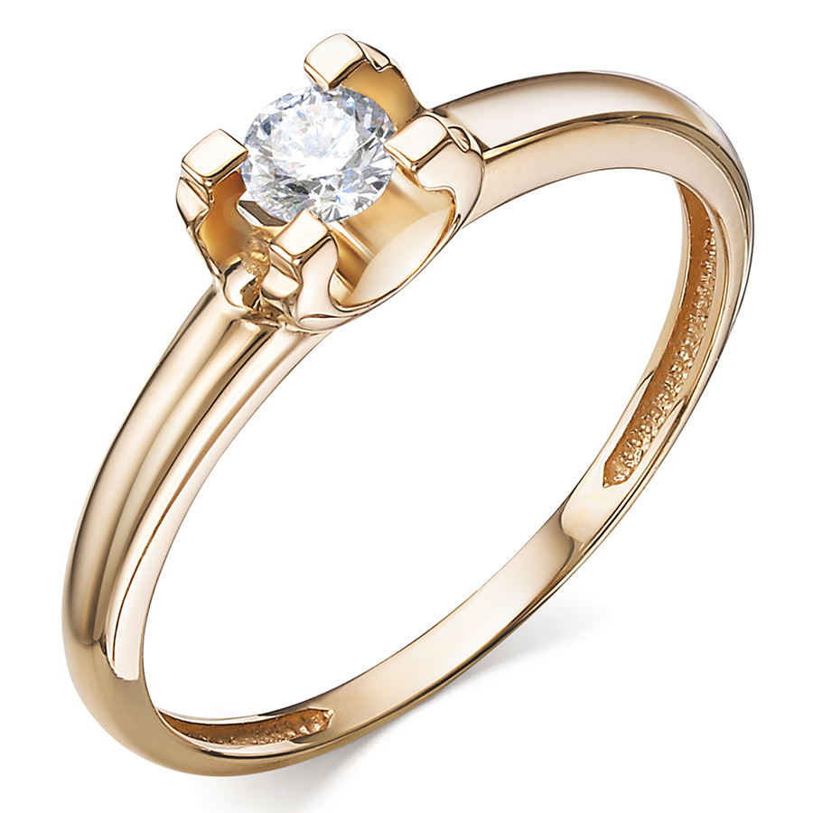 Кольцо, золото, бриллиант, 14276-100